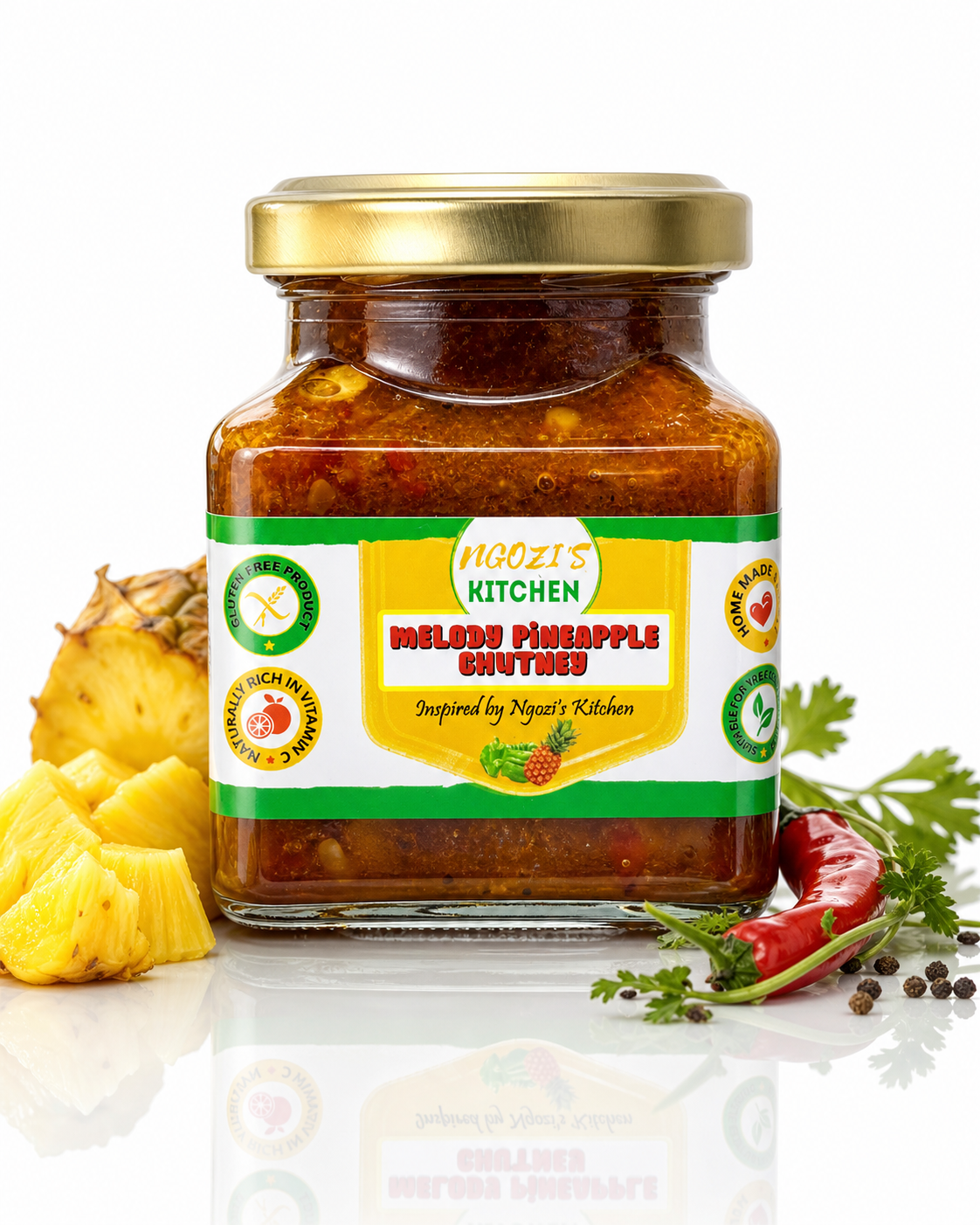 Jar of Hot Pineapple Chutney